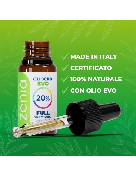 Zenia Olio CBD Evo full-spectrum 20% secondaria