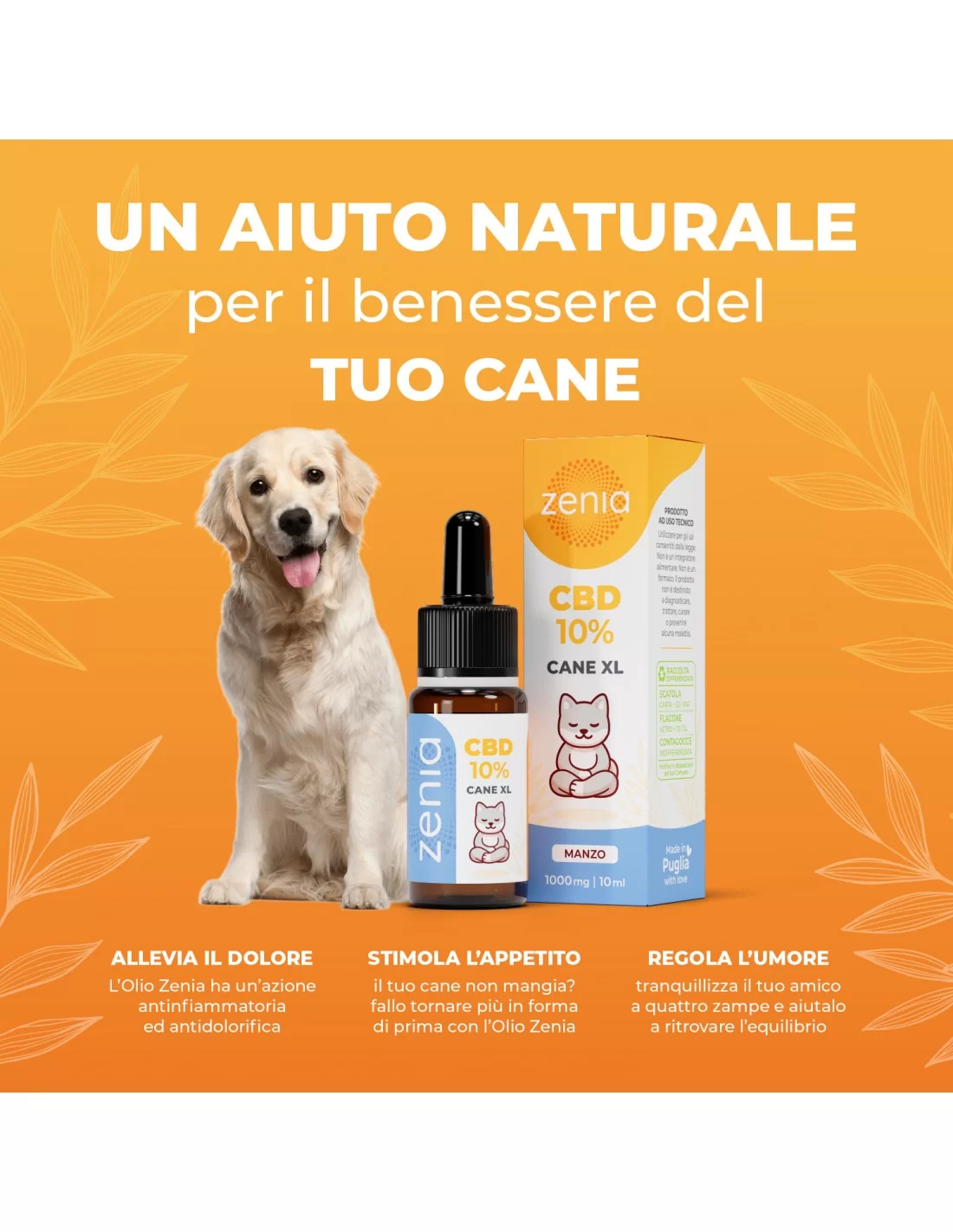 Zenia Olio CBD 10% Cane XL Zenia Olio CBD 10% Cane XL