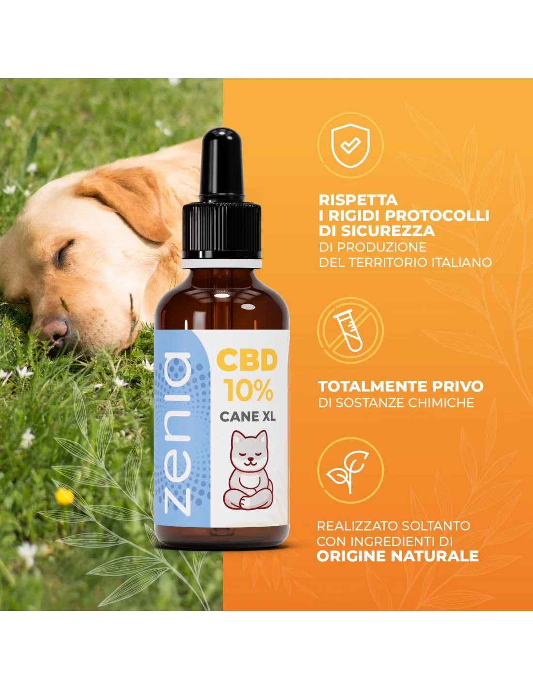 Zenia Olio CBD 10% Cane XL Zenia Olio CBD 10% Cane XL