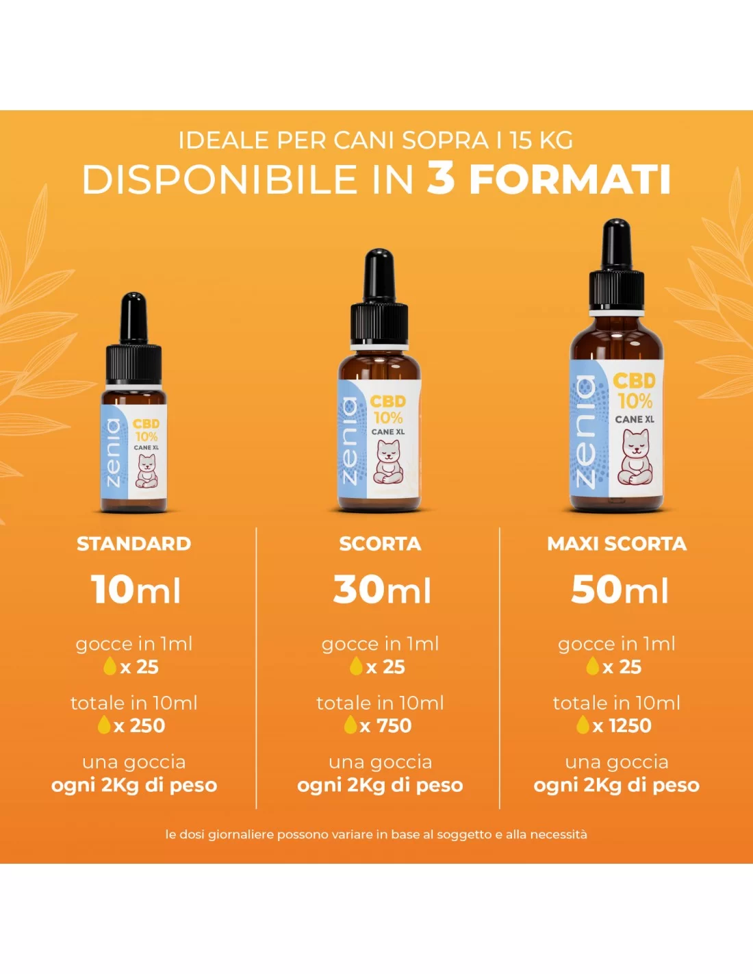 Zenia Olio CBD 10% Cane XL Zenia Olio CBD 10% Cane XL