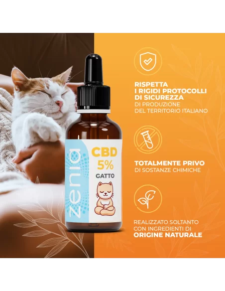 Zenia Olio CBD 5% Gatto secondaria