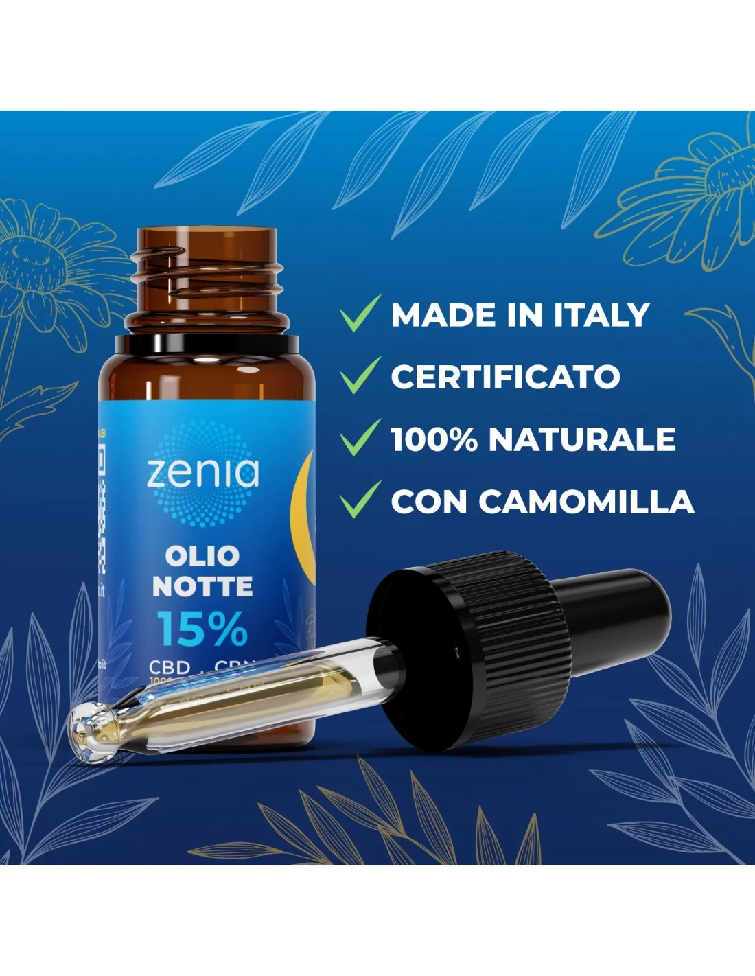 Zenia Olio Notte 15% CBD + CBN Zenia Olio Notte 15% CBD + CBN