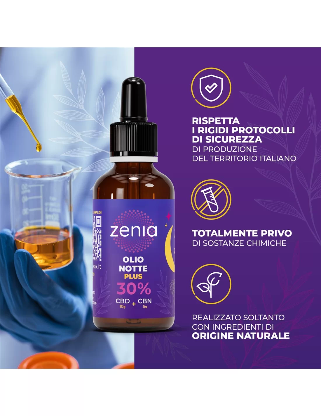 Zenia Olio Notte Plus 30% CBD + CBN Zenia Olio Notte Plus 30% CBD + CBN